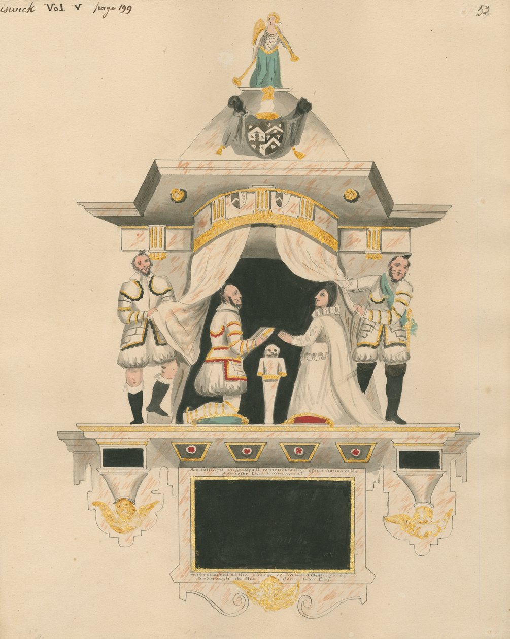 Minnesmerke for Sir Thomas Chaloner av Daniel Lysons
