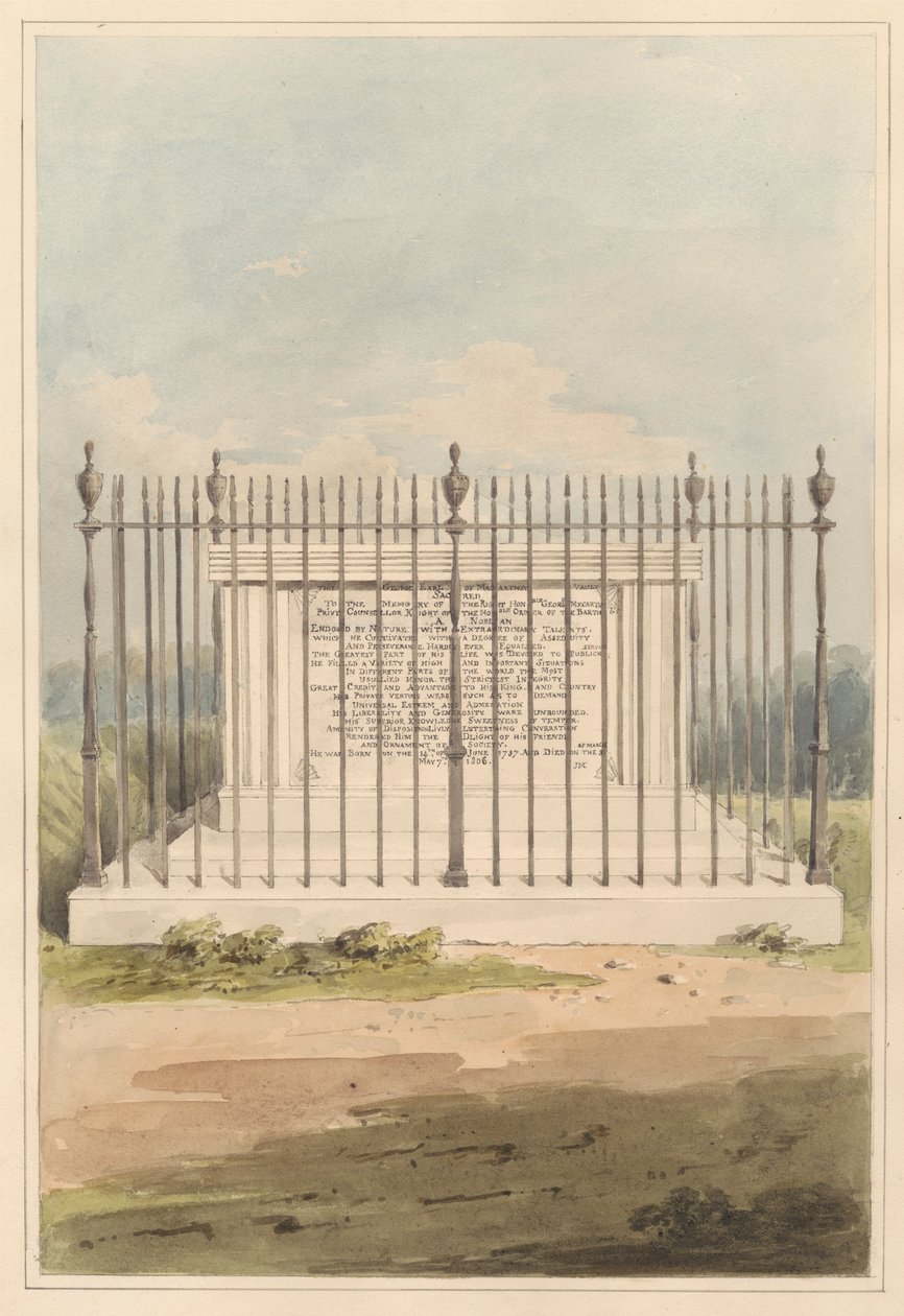 The Environs of London: Graven til George Earl of Macartney, fra Chiswick Churchyard av Daniel Lysons