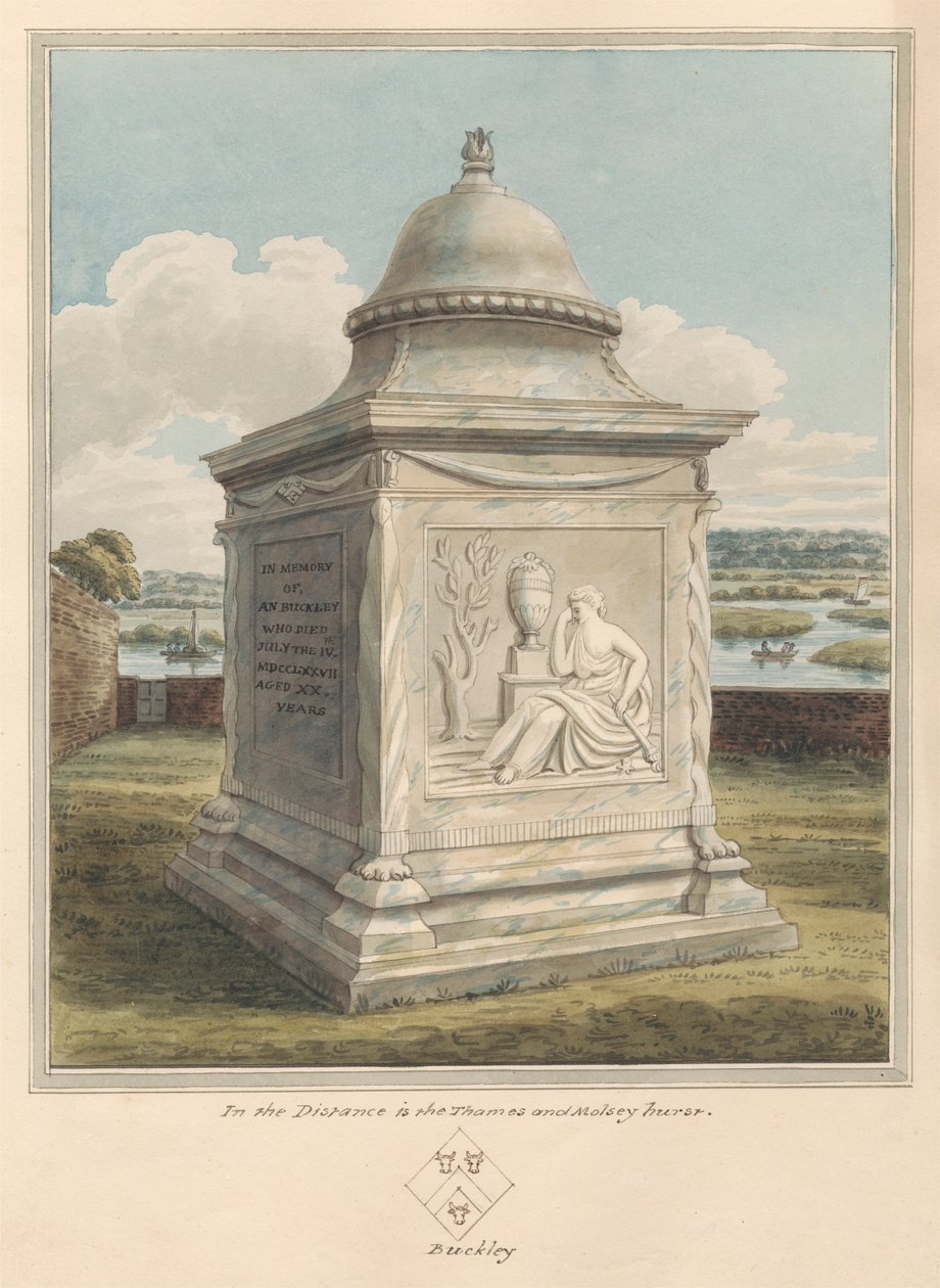 Graven til Ann Buckley, fra Sunbury Churchyard av Daniel Lysons
