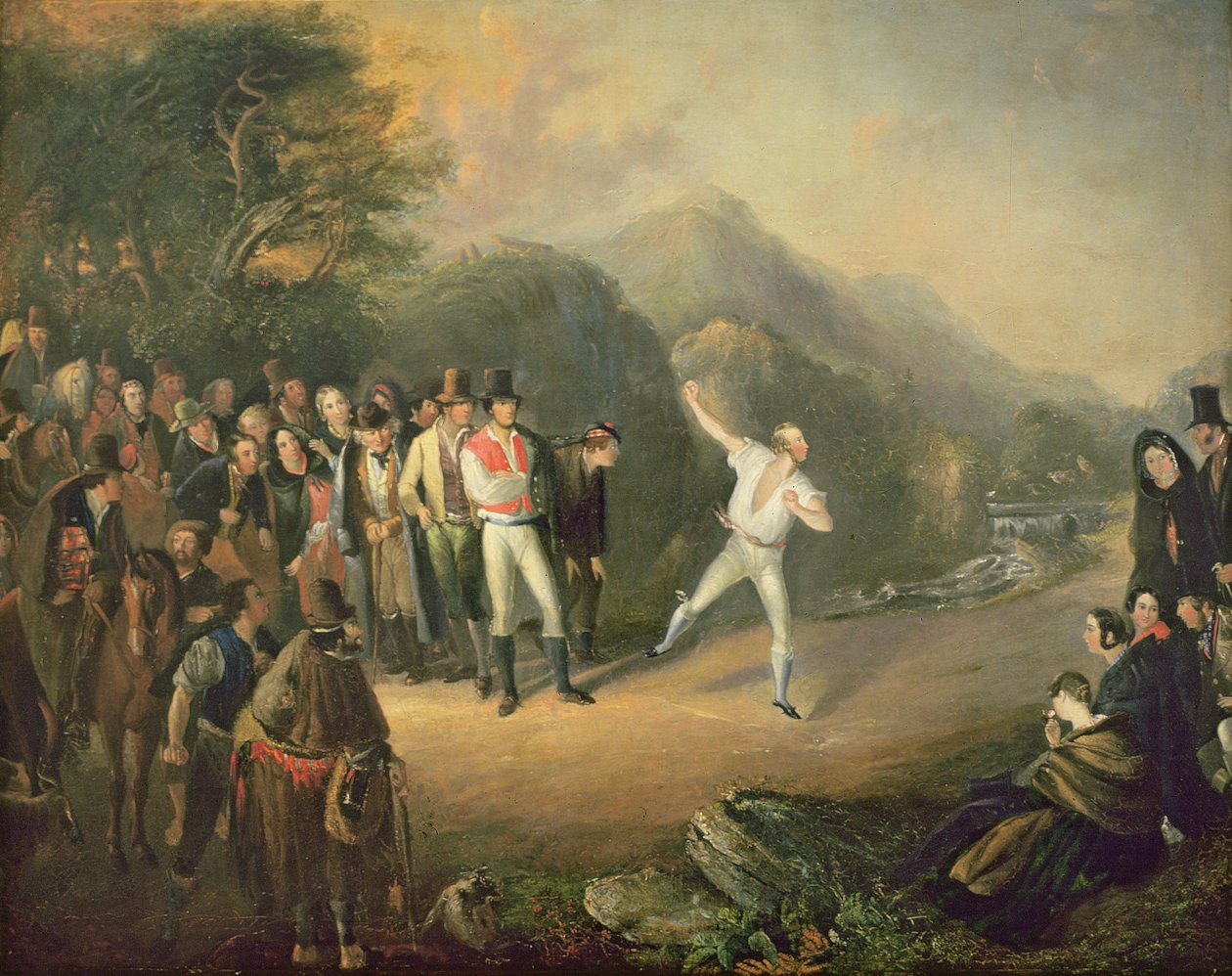 Bowlingkamp på Castlemary, Cloyne, 1847 av Daniel MacDonald