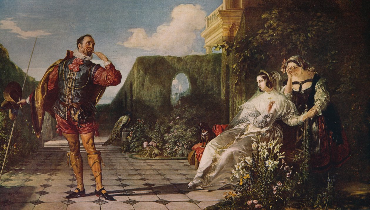 Malvolio og grevinnen, c1840, c1915 av Daniel Maclise
