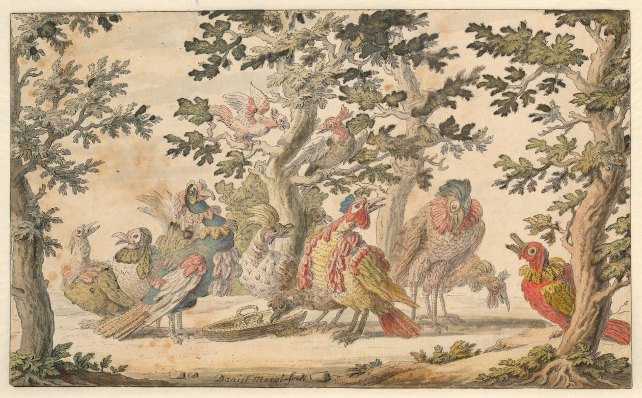 Design for et billedvev eller et malt veggoppheng av Daniel Marot