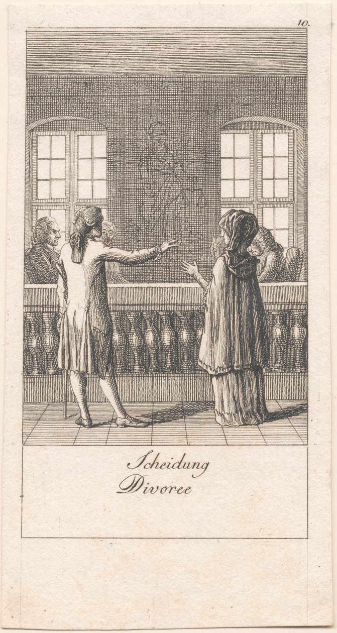 Motiver for ekteskap og deres konsekvenser. Bl. 10 av Daniel Nikolaus Chodowiecki