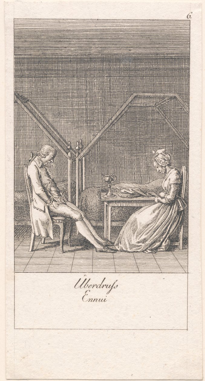 Motiver for ekteskap og deres konsekvenser. Bl. 6 av Daniel Nikolaus Chodowiecki