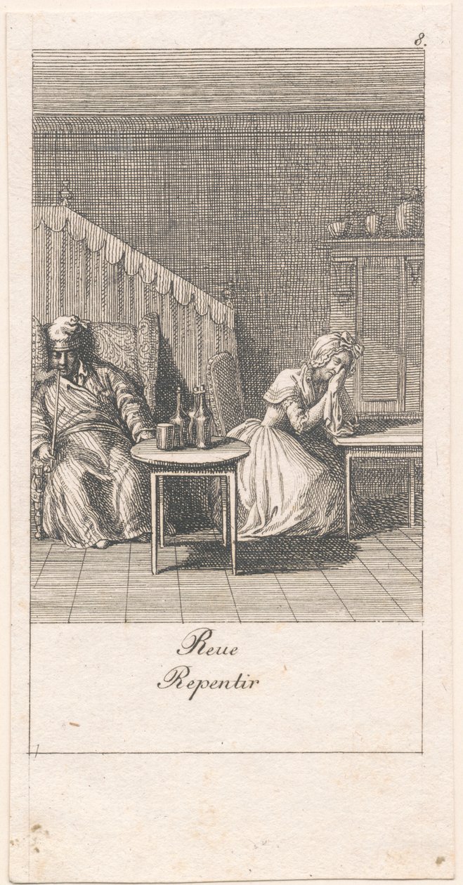 Motiver for ekteskap og deres konsekvenser. Bl. 8 av Daniel Nikolaus Chodowiecki
