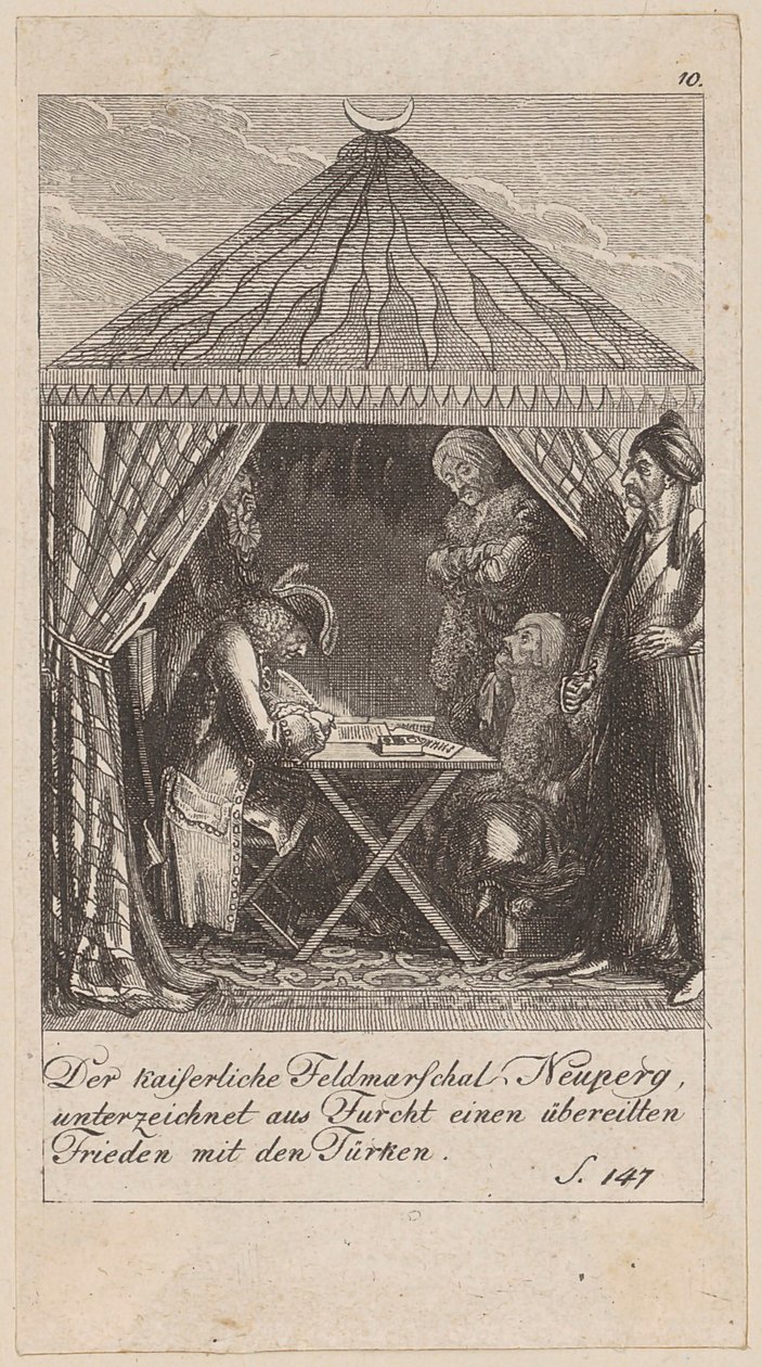 Blad 10 i serien «Brandenburgs historie» av Daniel Nikolaus Chodowiecki