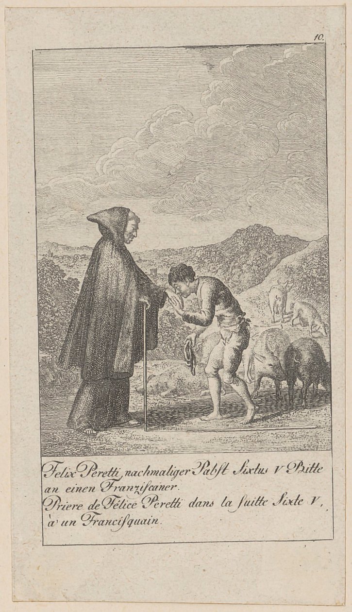 Plate 10 fra serien «Middelalderens og nyere tids historie» av Daniel Nikolaus Chodowiecki