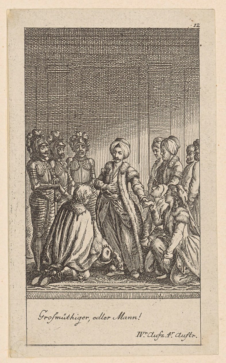 Blad 12 i serien «Adelheid von Veltheim» av Daniel Nikolaus Chodowiecki