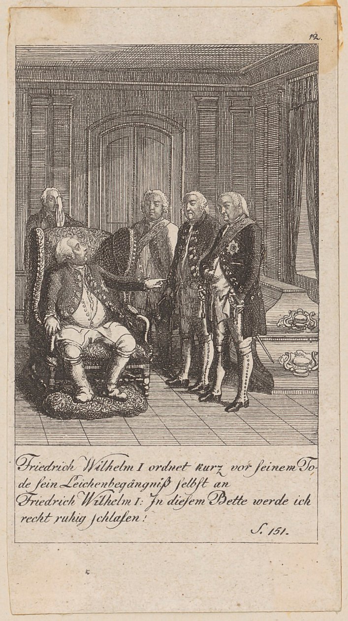Blad 12 fra serien «Brandenburgs historie» av Daniel Nikolaus Chodowiecki