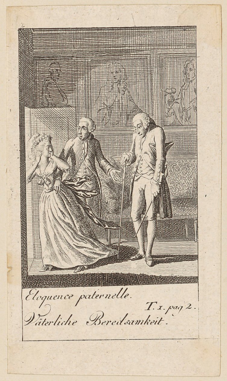 Blad 2 til «Karoline von Lichfield» av Daniel Nikolaus Chodowiecki