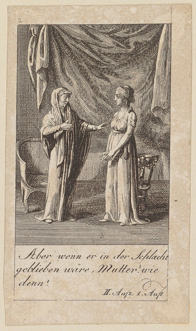 Blad 2 til Shakespeares «Coriolanus» av Daniel Nikolaus Chodowiecki