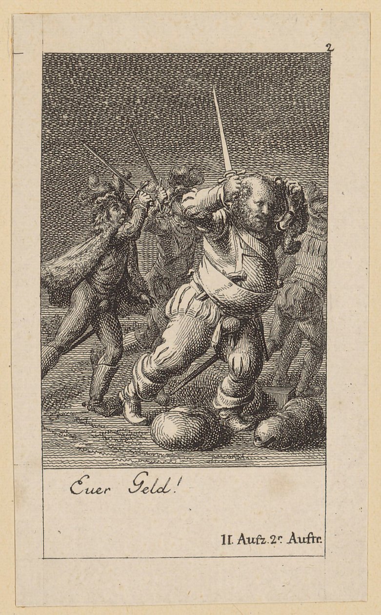 Plate 2 til Shakespeares «Kong Henrik IV» av Daniel Nikolaus Chodowiecki