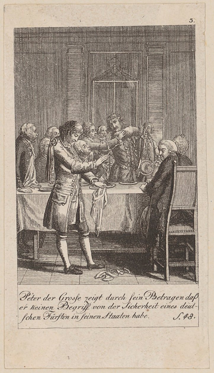 Blad 3 fra serien «Brandenburgs historie» av Daniel Nikolaus Chodowiecki