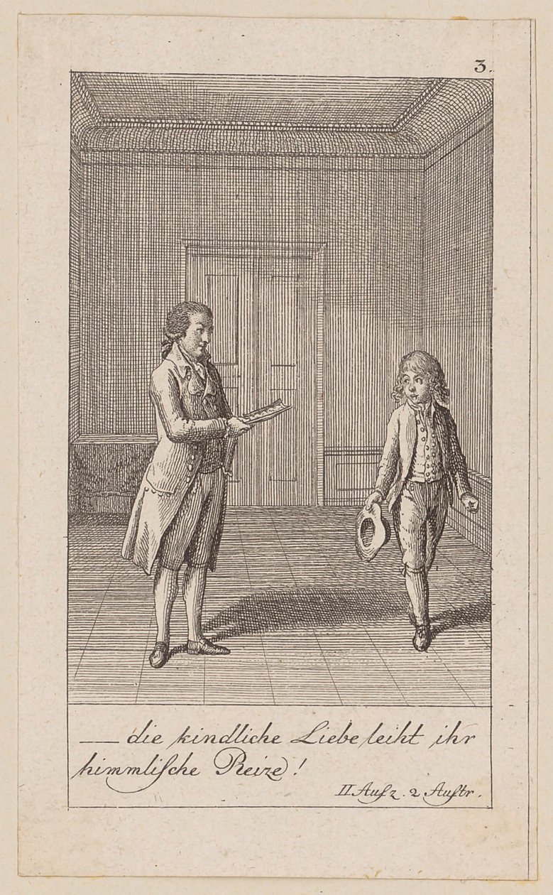 Plate 3 til Aug. von Kotzebues «Indianerne i England» av Daniel Nikolaus Chodowiecki