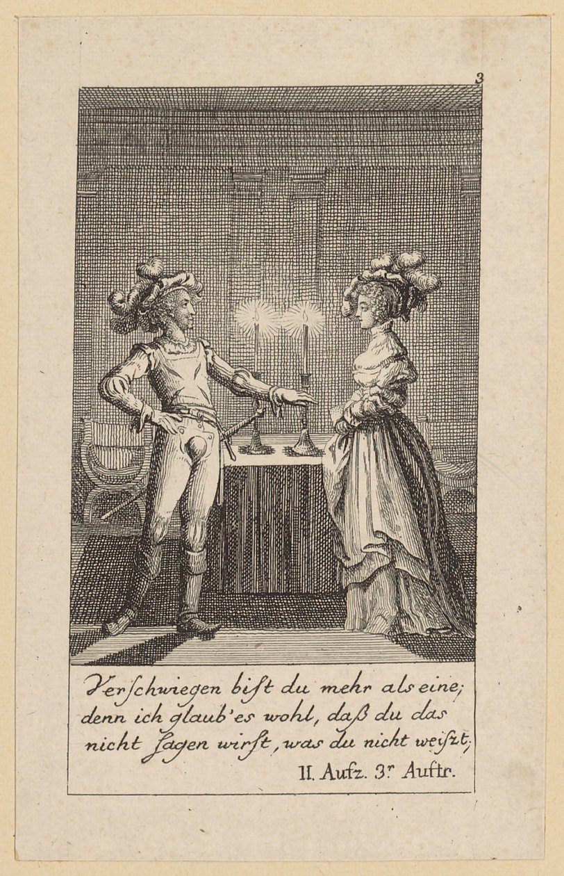 Blad 3 til Shakespeares «Kong Henrik IV» av Daniel Nikolaus Chodowiecki