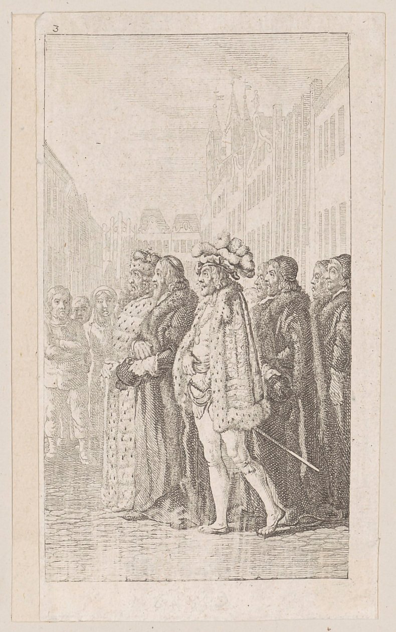 Blad 3 til «Prøyssisk-brandenburgsk statshistorie», andre del av Daniel Nikolaus Chodowiecki
