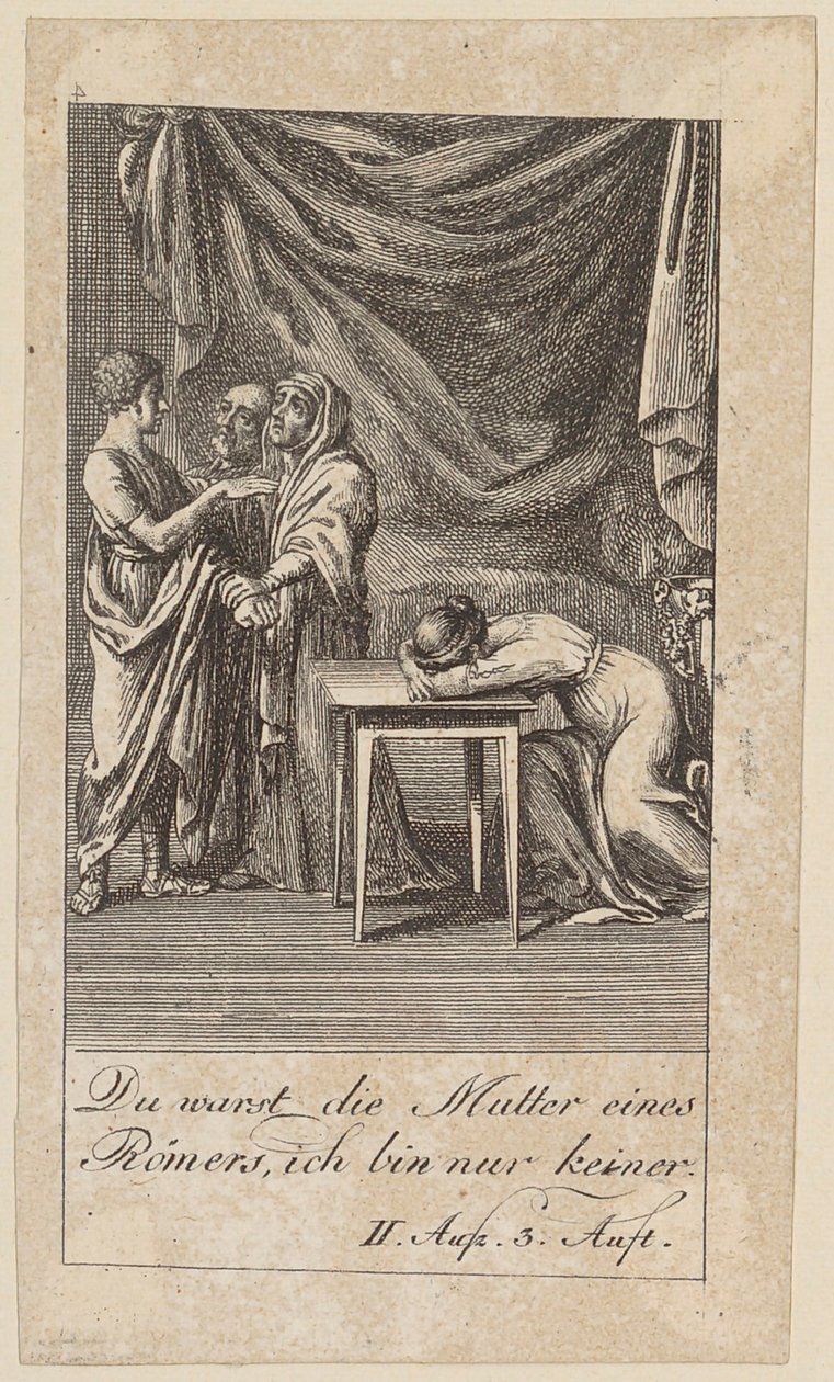 Blad 4 til Shakespeares «Coriolanus» av Daniel Nikolaus Chodowiecki