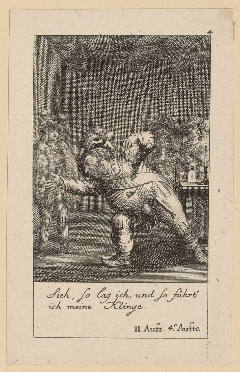 Plate 4 til Shakespeares «Kong Henrik IV» av Daniel Nikolaus Chodowiecki