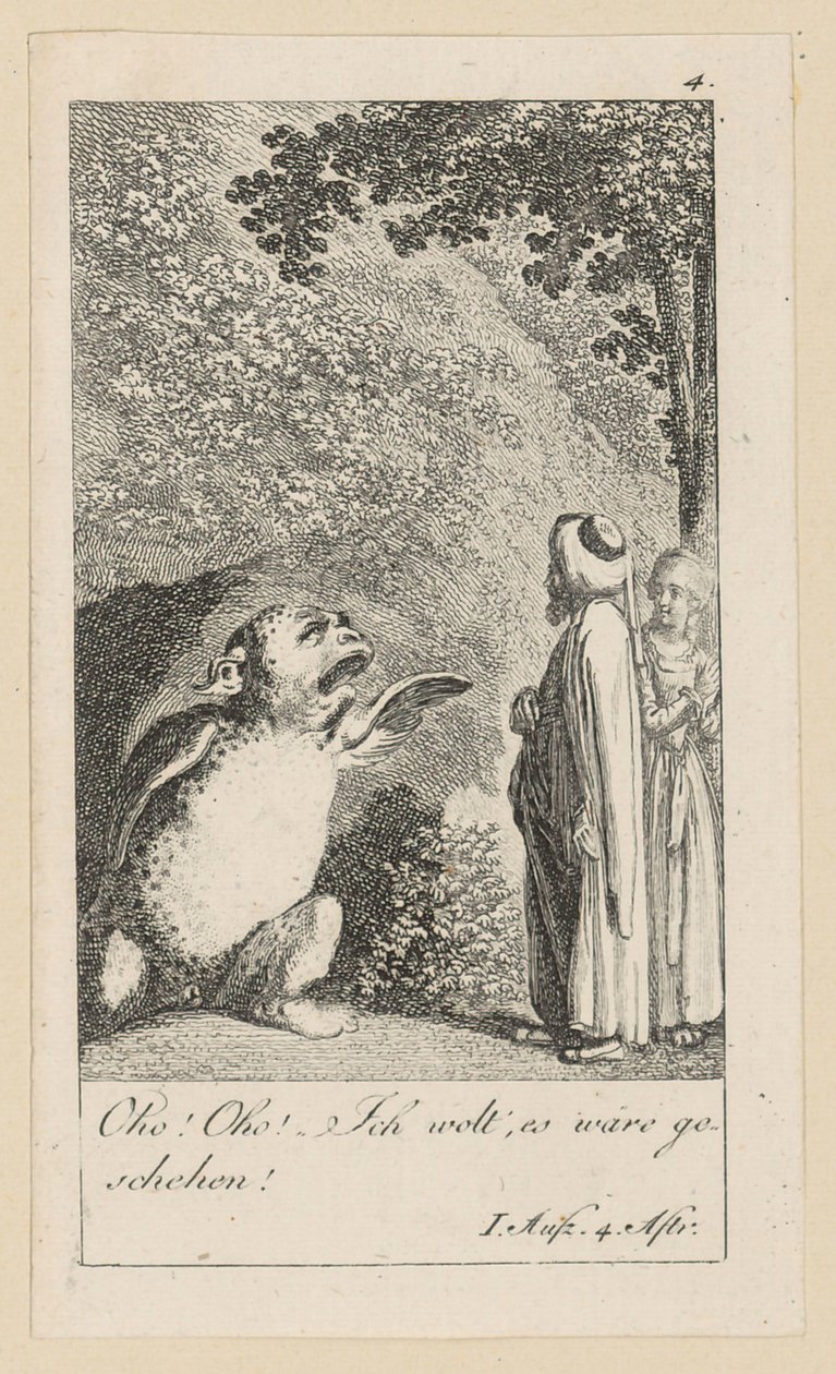 Tavle 4 til Shakespeares «Stormen» av Daniel Nikolaus Chodowiecki