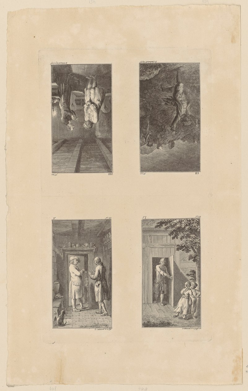 Side 5–8 om Pestalozzis «Lienhard og Gertrud» av Daniel Nikolaus Chodowiecki
