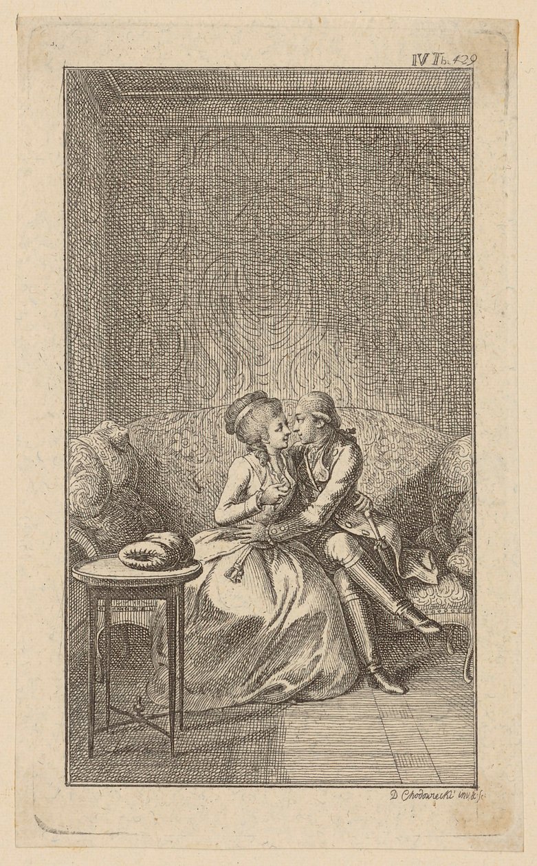 Plate 5 til Duschs «Historien om Carl Ferdiner» av Daniel Nikolaus Chodowiecki