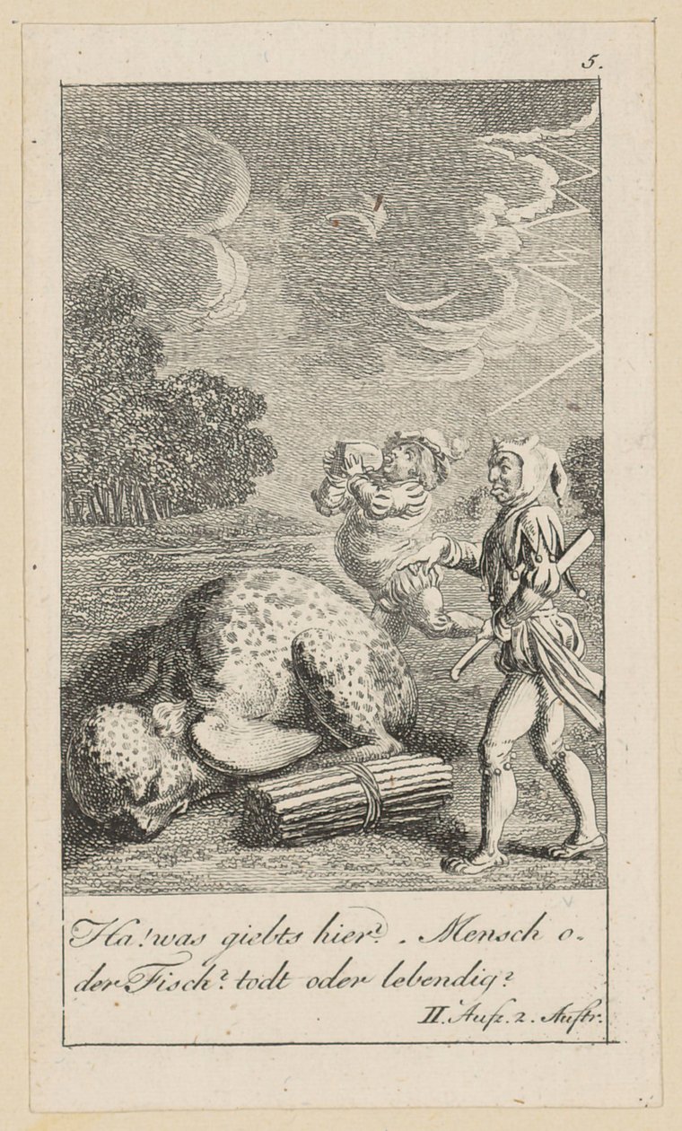 Plate 5 til Shakespeares «Stormen» av Daniel Nikolaus Chodowiecki