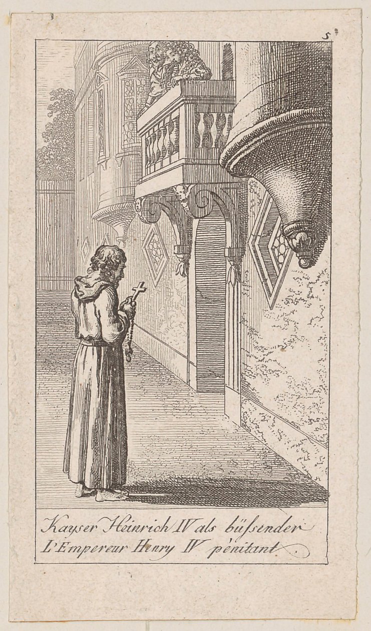 Plate 5 til «Eldre, middelalderens og nyere historie» av Daniel Nikolaus Chodowiecki