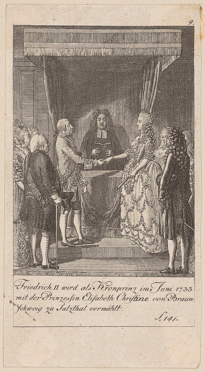 Blad 9 i serien «Brandenburgs historie» av Daniel Nikolaus Chodowiecki
