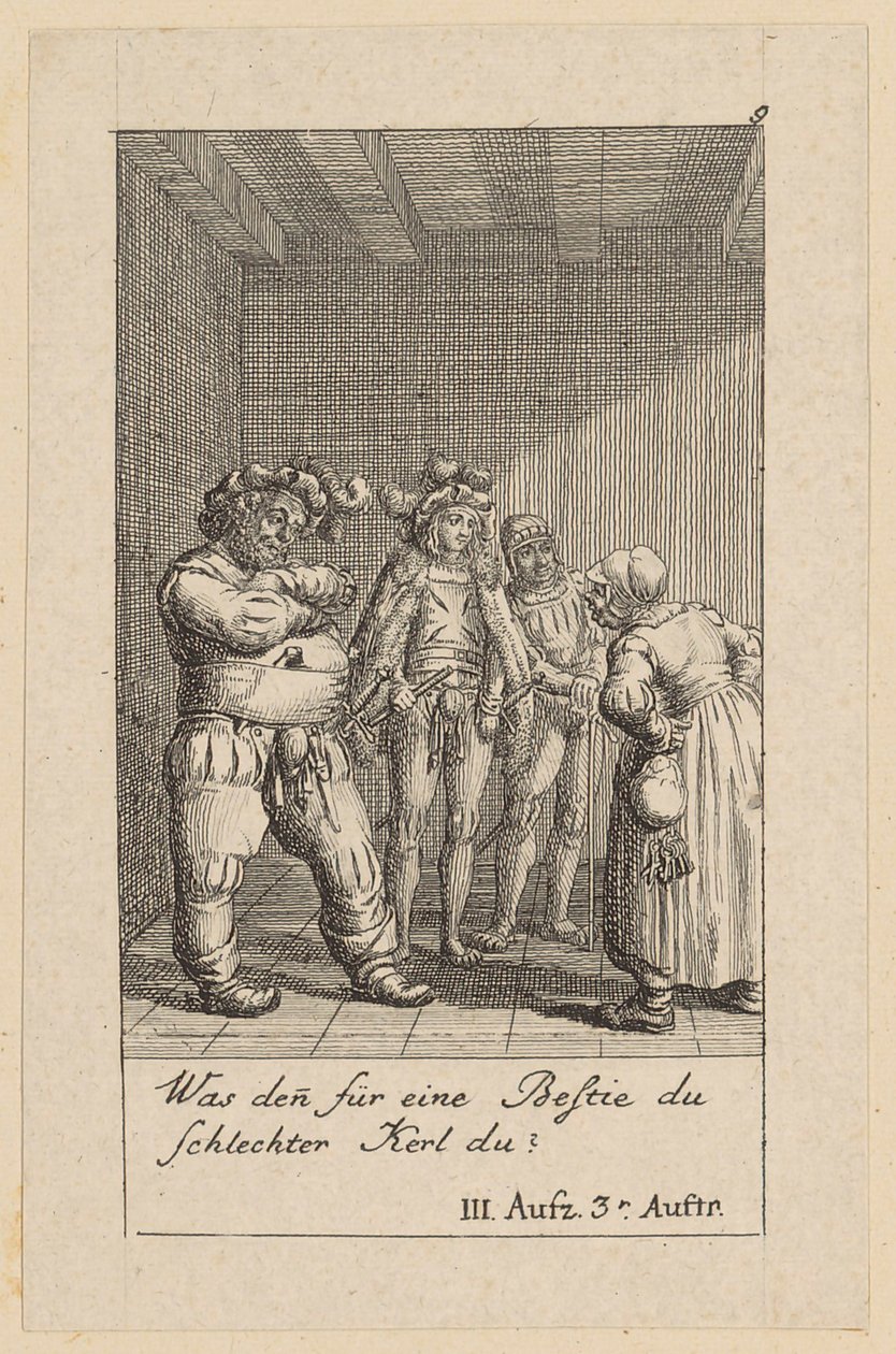 Tavle 9 til Shakespeares «Kong Henrik IV» av Daniel Nikolaus Chodowiecki