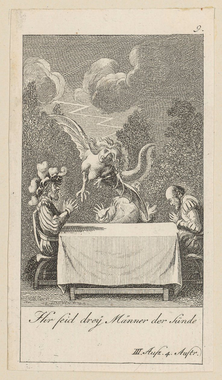 Plate 9 til Shakespeares «Stormen» av Daniel Nikolaus Chodowiecki