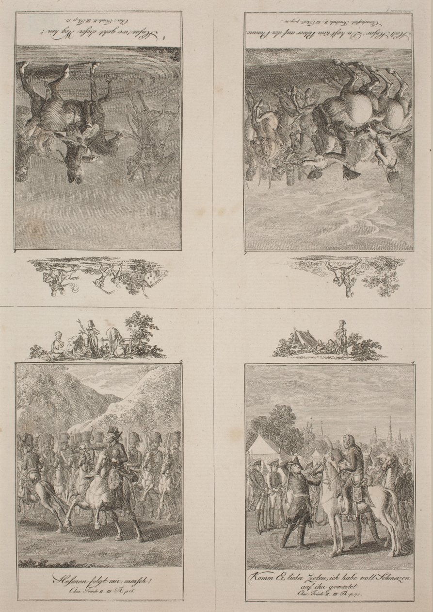 Kjennetegn ved Frederick II (del III) av Daniel Nikolaus Chodowiecki