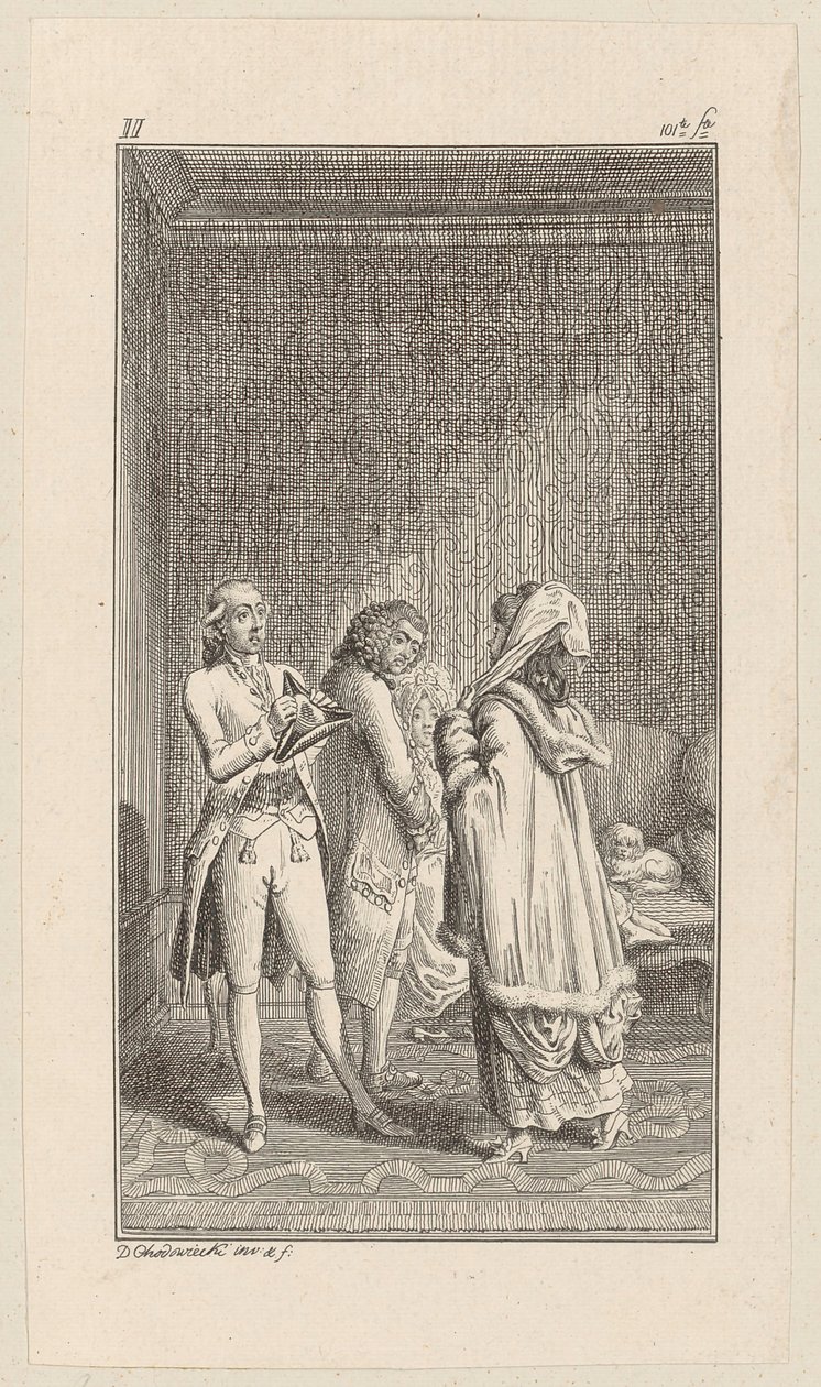 Doktor Flink foran Lady Sophister av Daniel Nikolaus Chodowiecki