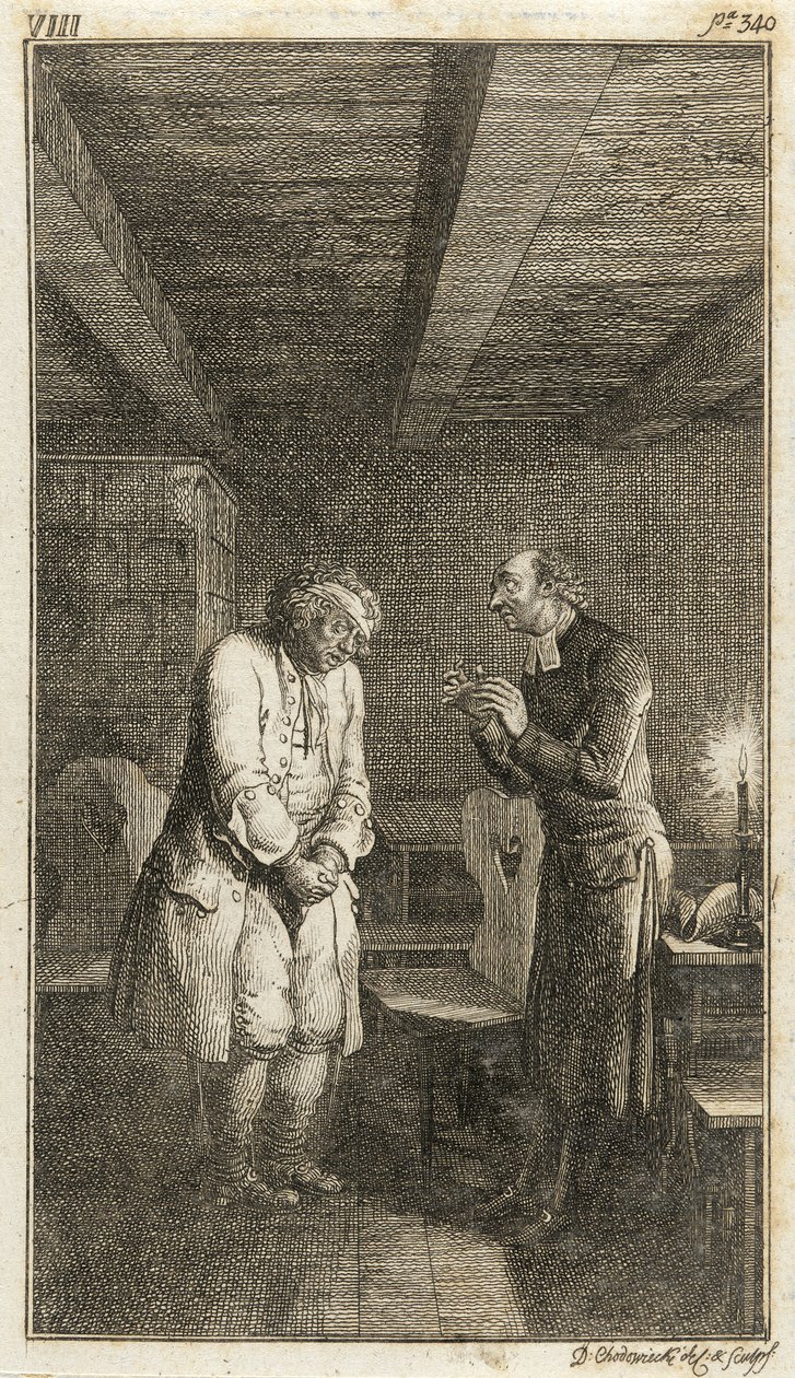 Illustrasjon til Henry Pestalozzis «Leonard og Gertrud eller Landsbyens skikker» av Daniel Nikolaus Chodowiecki