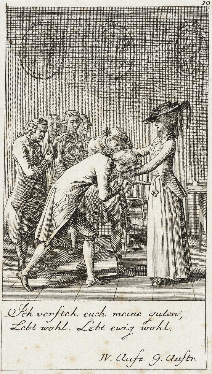 Plate 10 til Schillers «Intrige og kjærlighet» av Daniel Nikolaus Chodowiecki