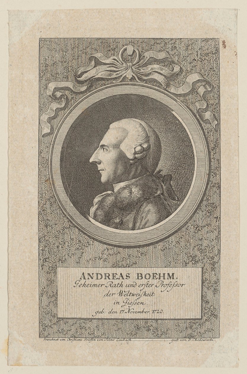 Portrett av Andreas Boehm av Daniel Nikolaus Chodowiecki
