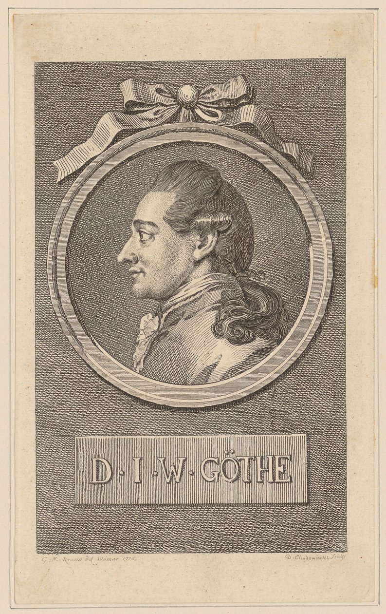 Portrett av Johann Wolfgang Goethe av Daniel Nikolaus Chodowiecki