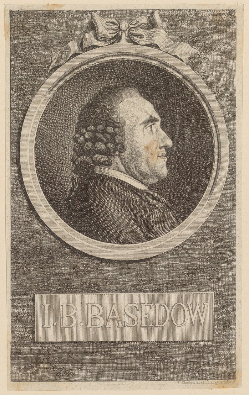 Portrett av Johannes Bernhard Basedow av Daniel Nikolaus Chodowiecki