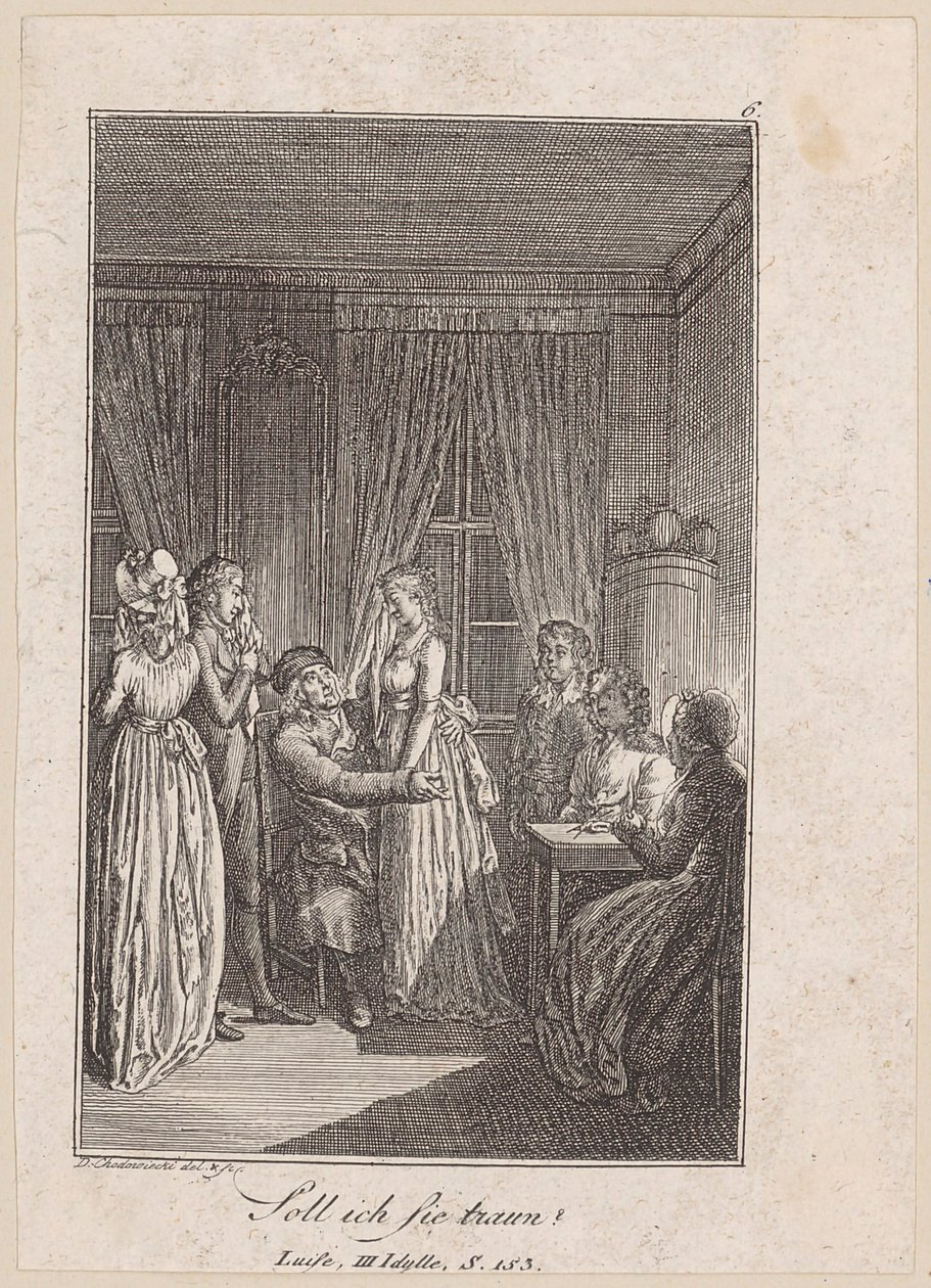 Scene før bryllupet av Daniel Nikolaus Chodowiecki