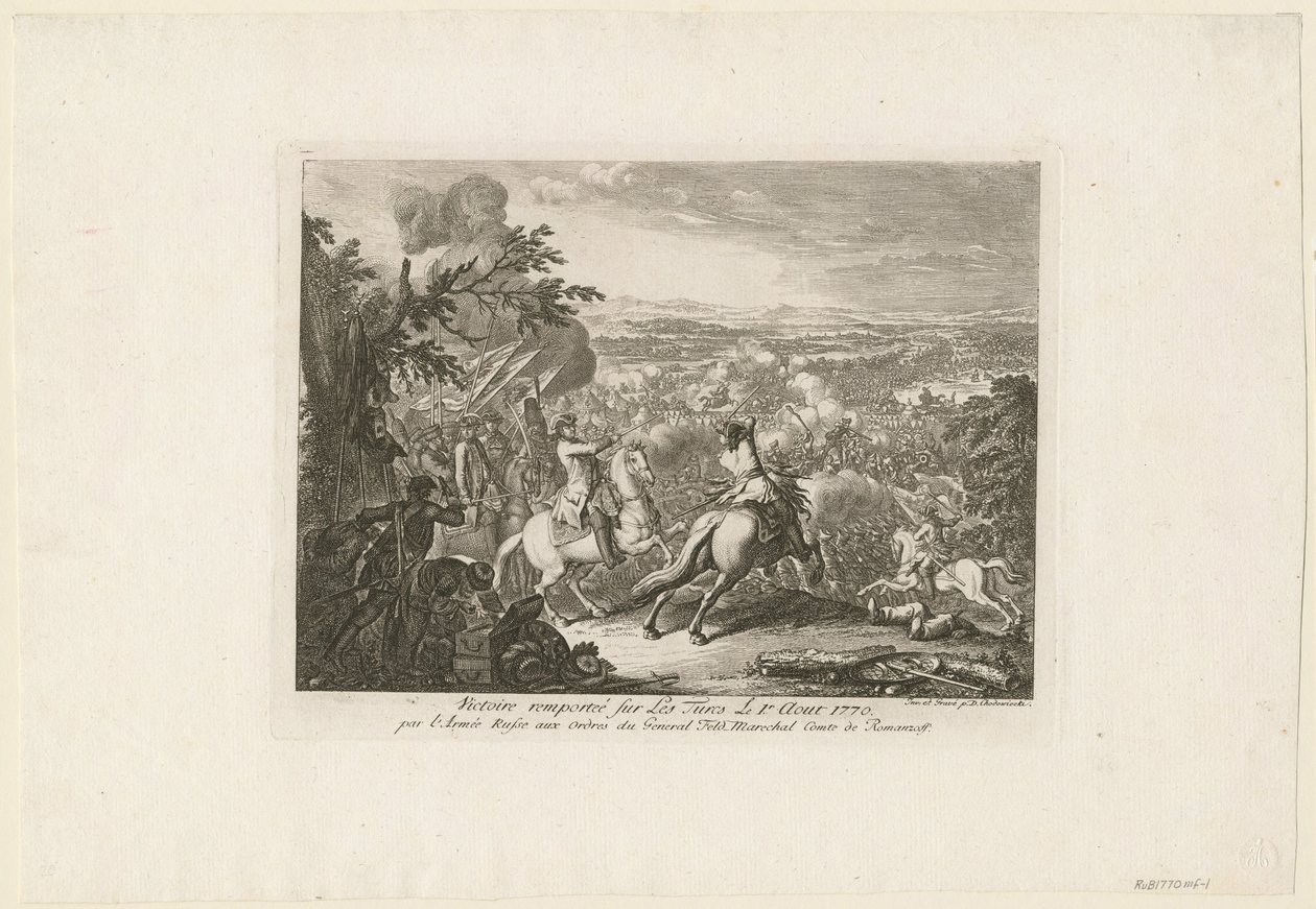 Slaget ved Cahul, 1770 av Daniel Nikolaus Chodowiecki