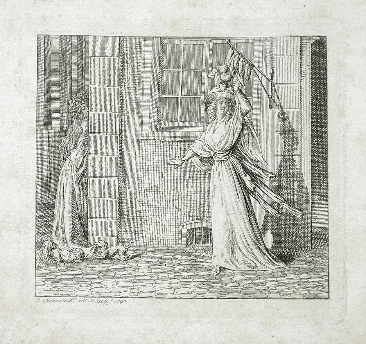 Tittelvignett til «Strange Prophesy» av Daniel Nikolaus Chodowiecki