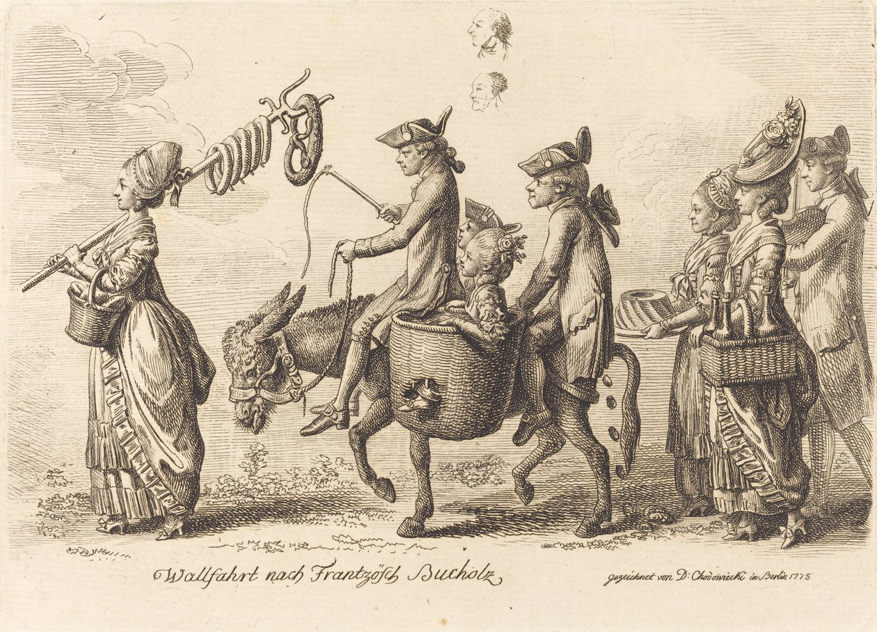 Pilegrimsreise til French Bucholz (Pilgrimsreise til French Bucholz) av Daniel Nikolaus Chodowiecki