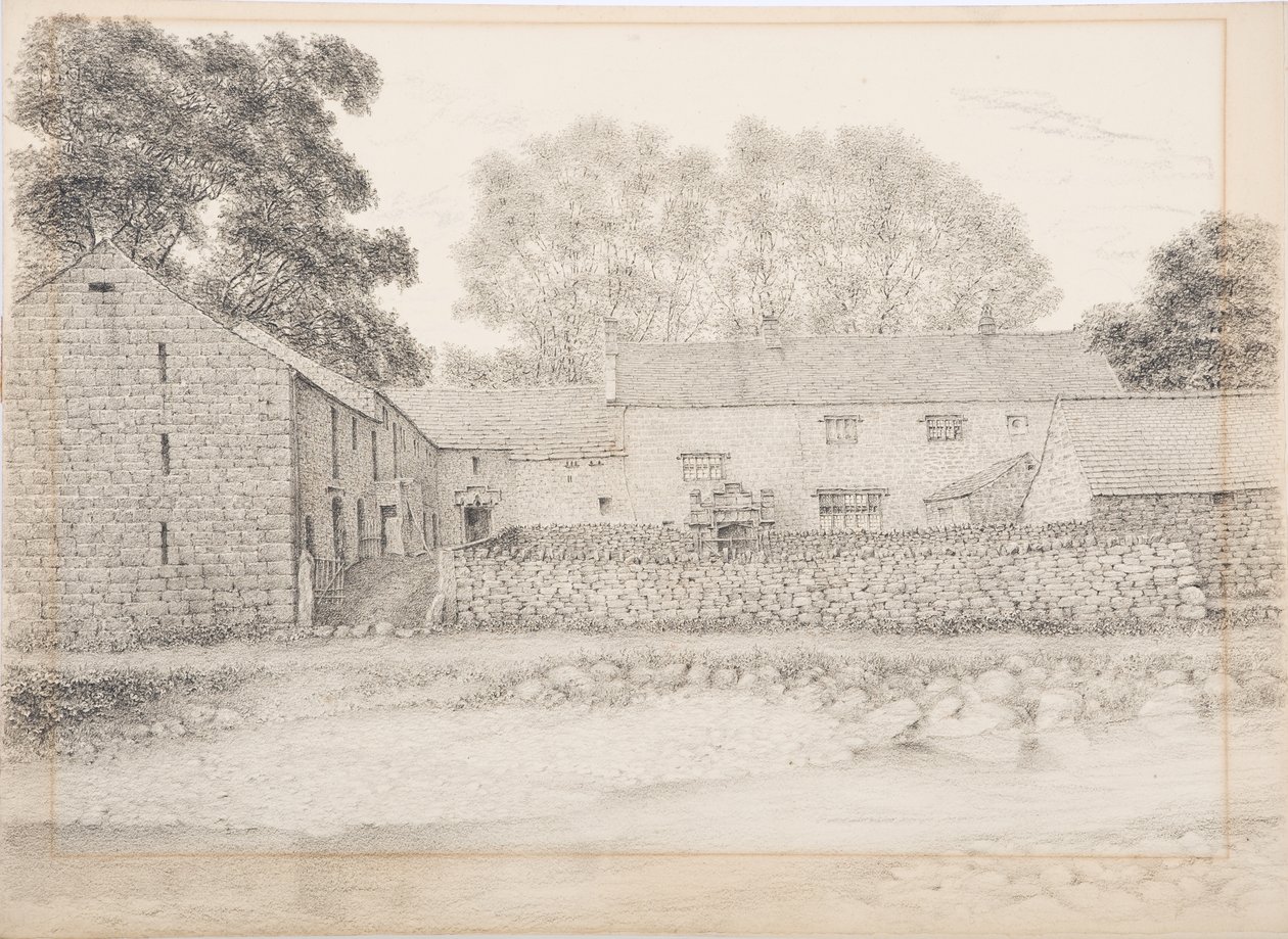Merton Hall, Appleby, ca. 1916 (kull og blyant på kort) av Daniel Oliver