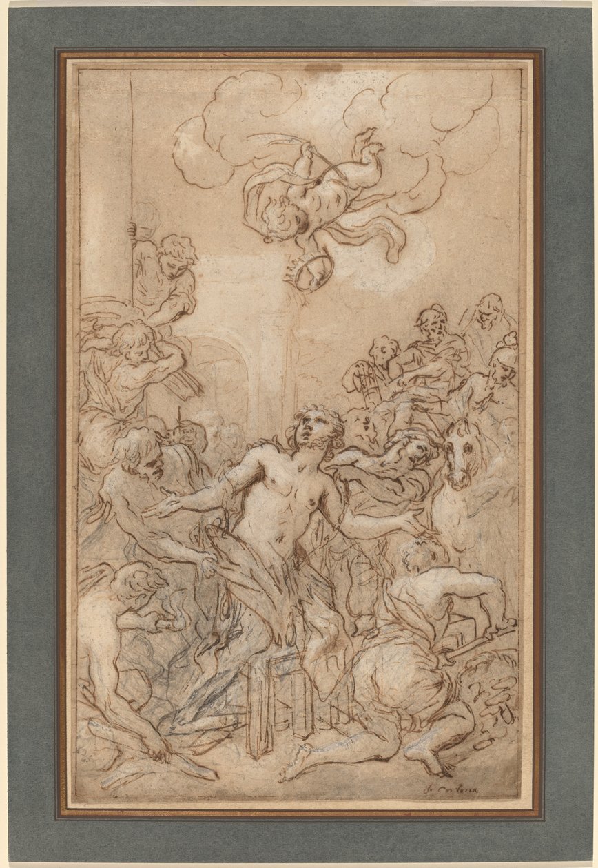 Saint Lawrences martyrium av Daniel Seiter