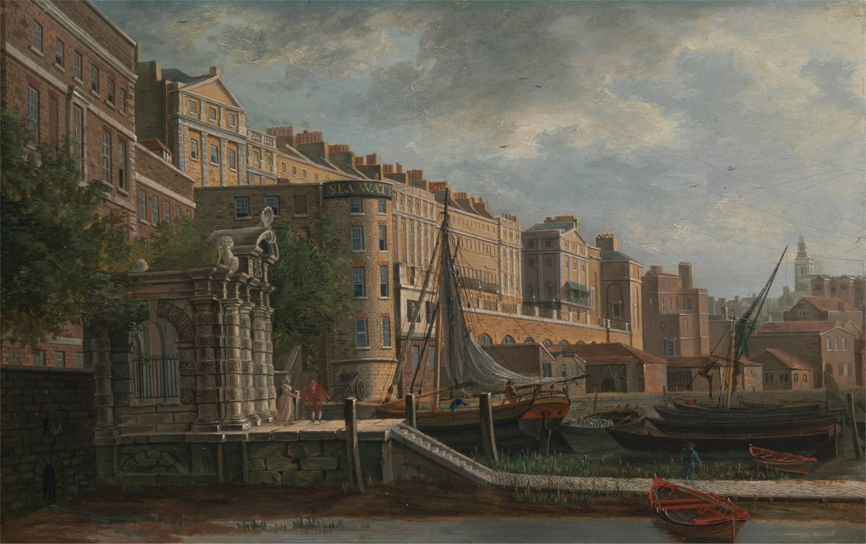 York Water-Gate og Adelphi av Daniel Turner