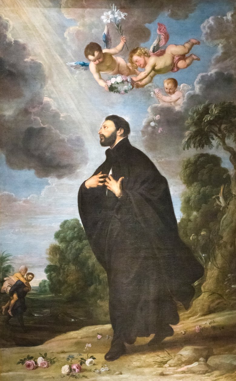 St Francis Xavier, altertavle (olje på lerret) av Daniel & Wildens Jan (1586 1653) Seghers