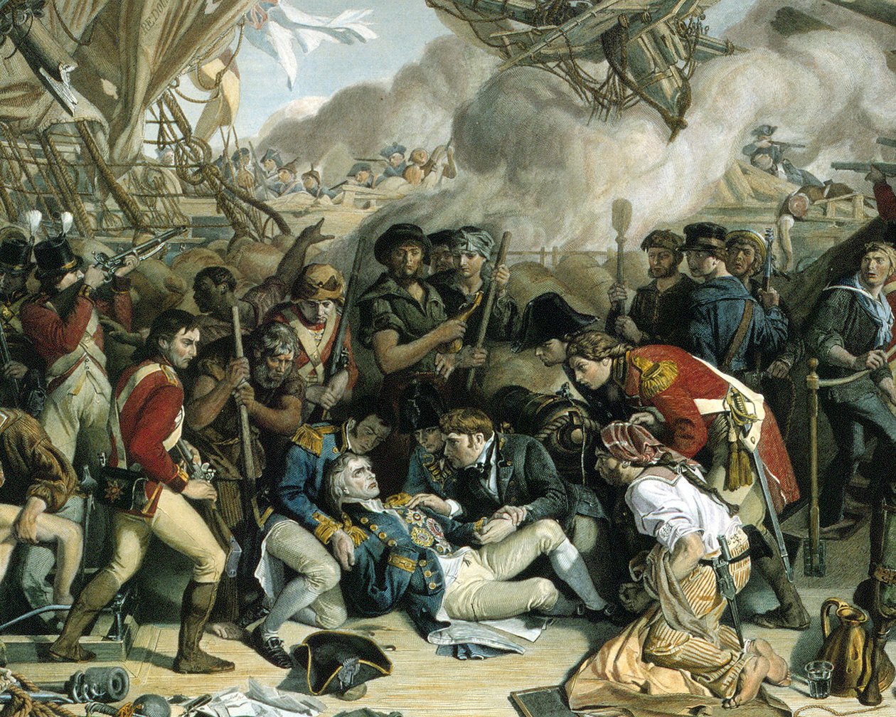 Nelsons død, detalj av seierens nedre dekk, 1863-65 av Daniel after Maclise