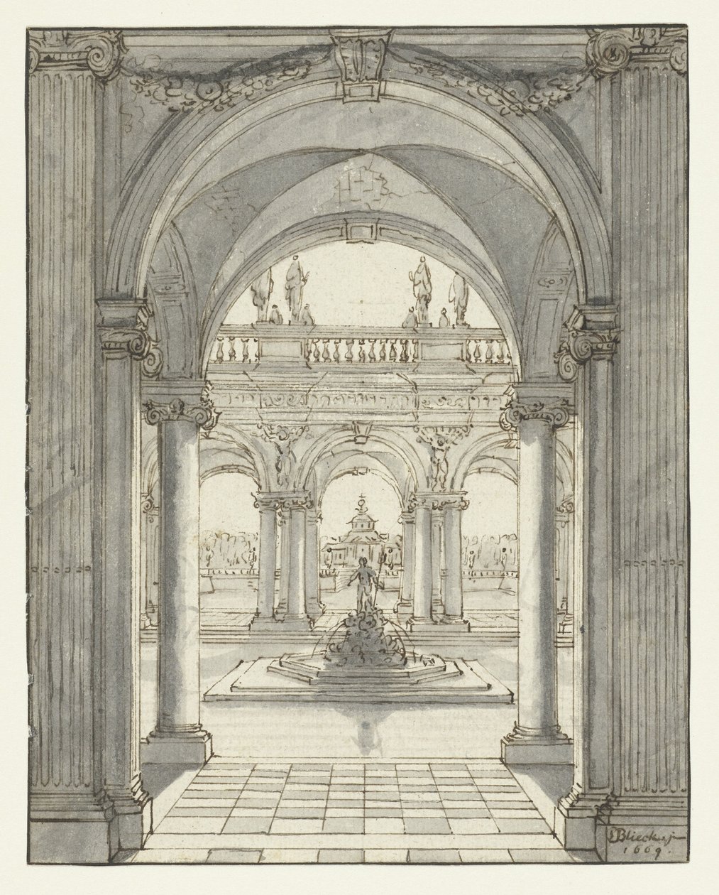 Plass foran et renessansepalass av Daniel de Blieck