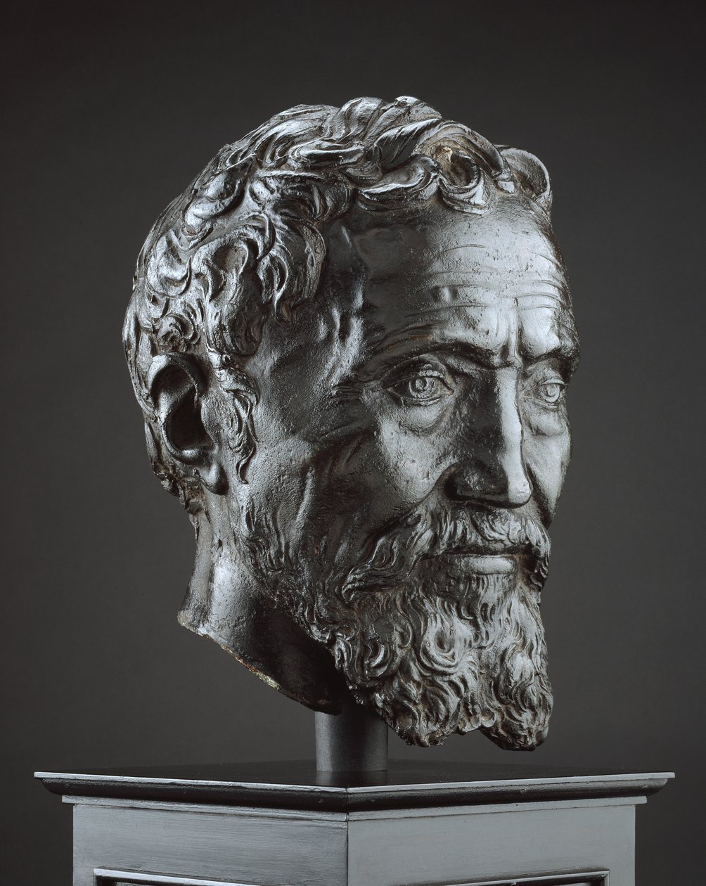 Michelangelo Buonarroti, ca. 1560-1566 (bronse med mørkebrun patina, tapt voksstøpt) av Daniele da Volterra