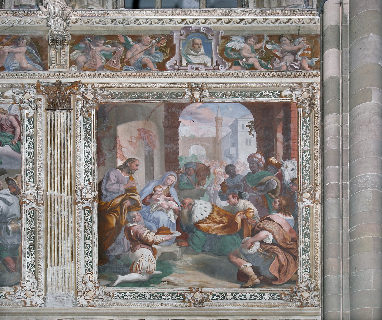 Tilbedelse av magiene av Daniele Crespi