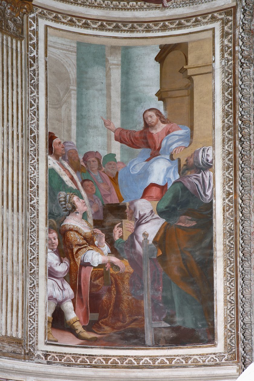Jesus forkynner i templet av Daniele Crespi